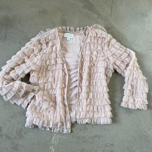 Ruffled Cardigan Jacket